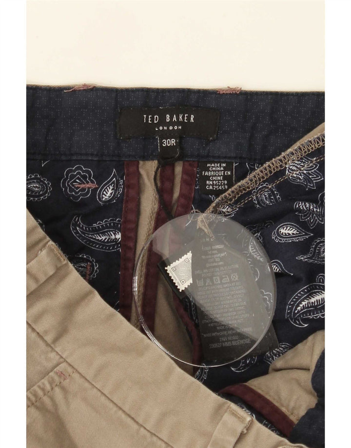 Pantaloncini chino da uomo Ted Baker W30 cotone kaki medio