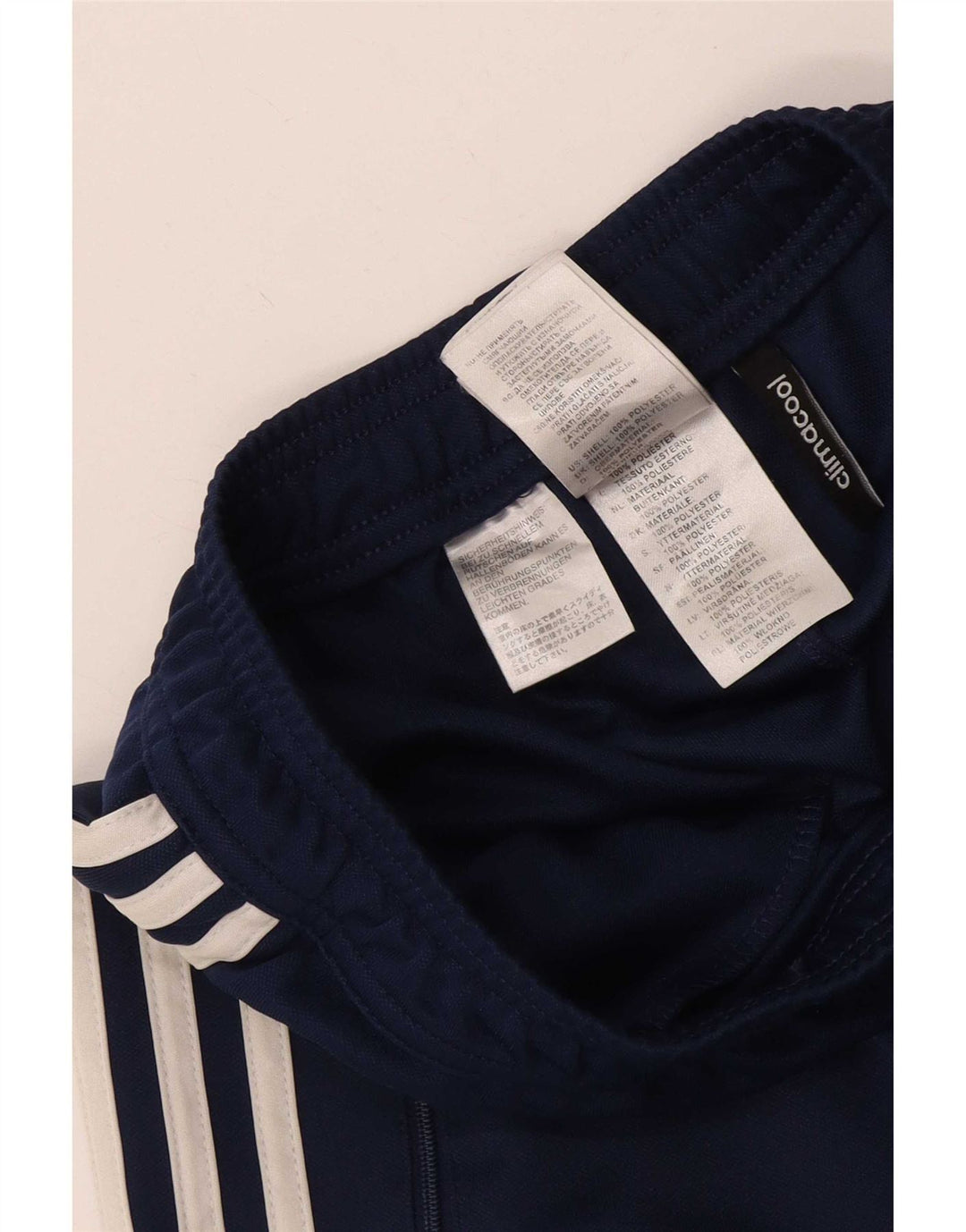 Pantaloni da tuta Adidas Climacool da uomo XS in poliestere color block blu navy