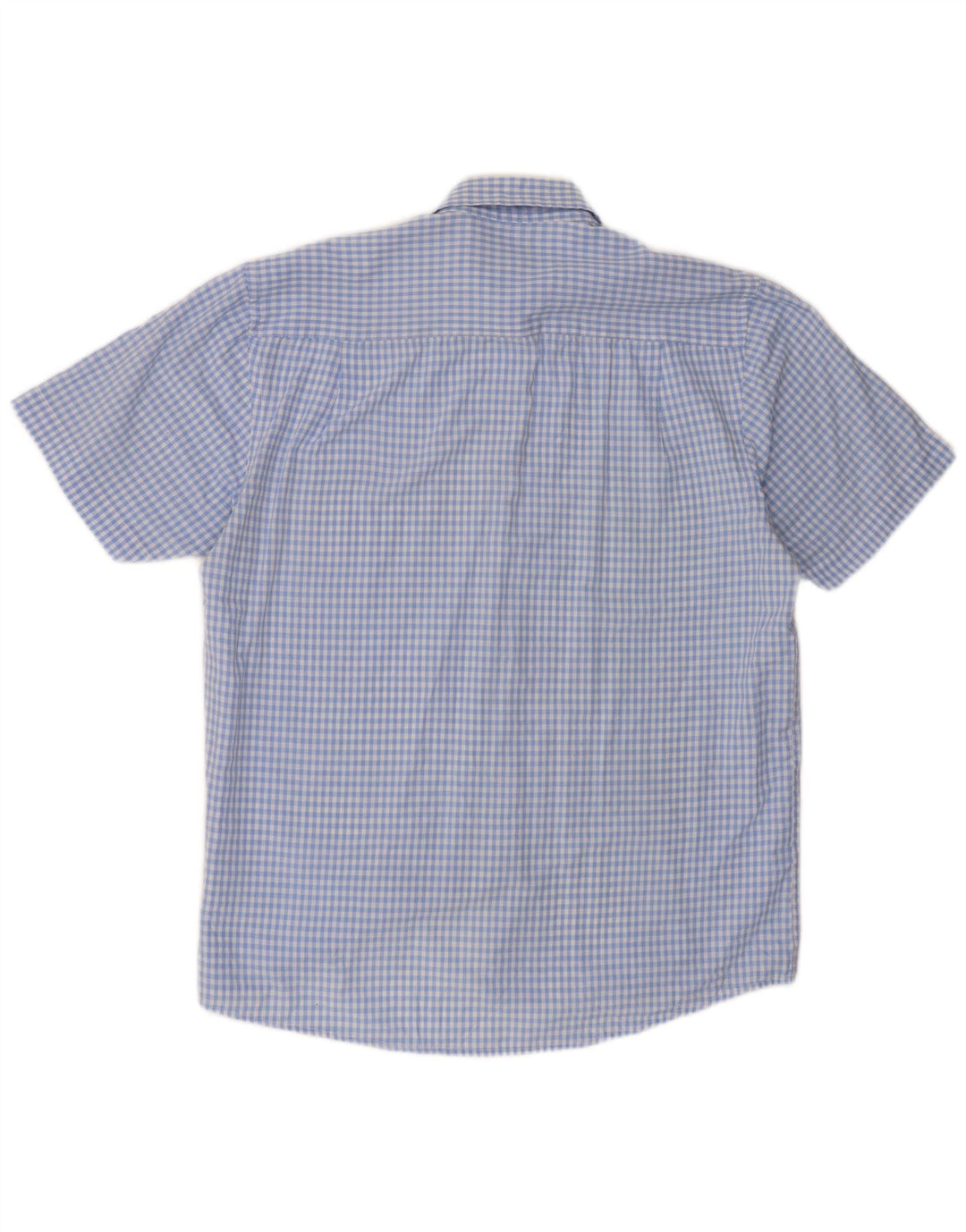 Pierre Cardin Camicia da uomo a maniche corte con vestibilità regolare, grande a quadretti blu