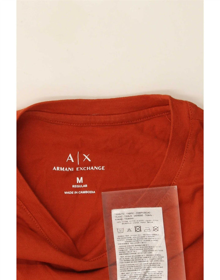 T-shirt da uomo vestibilità regolare Armani Exchange Top in cotone arancione medio