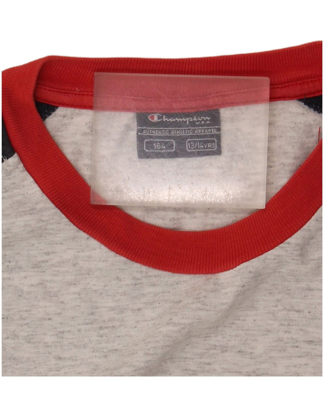 T-shirt grafica Champion da ragazzo, top 13-14 anni, colore grigio block