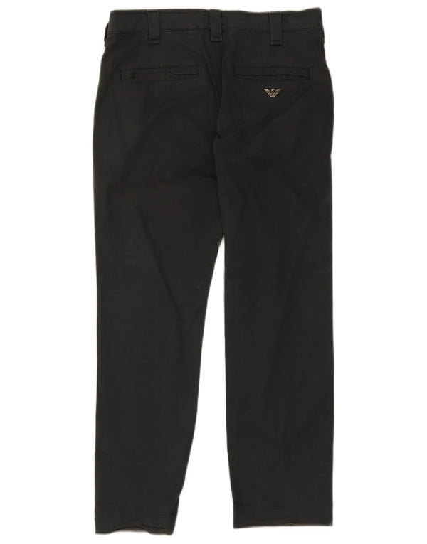 Pantaloni chino dritti da uomo Armani EU 46 Small W30 L28 Cotone grigio