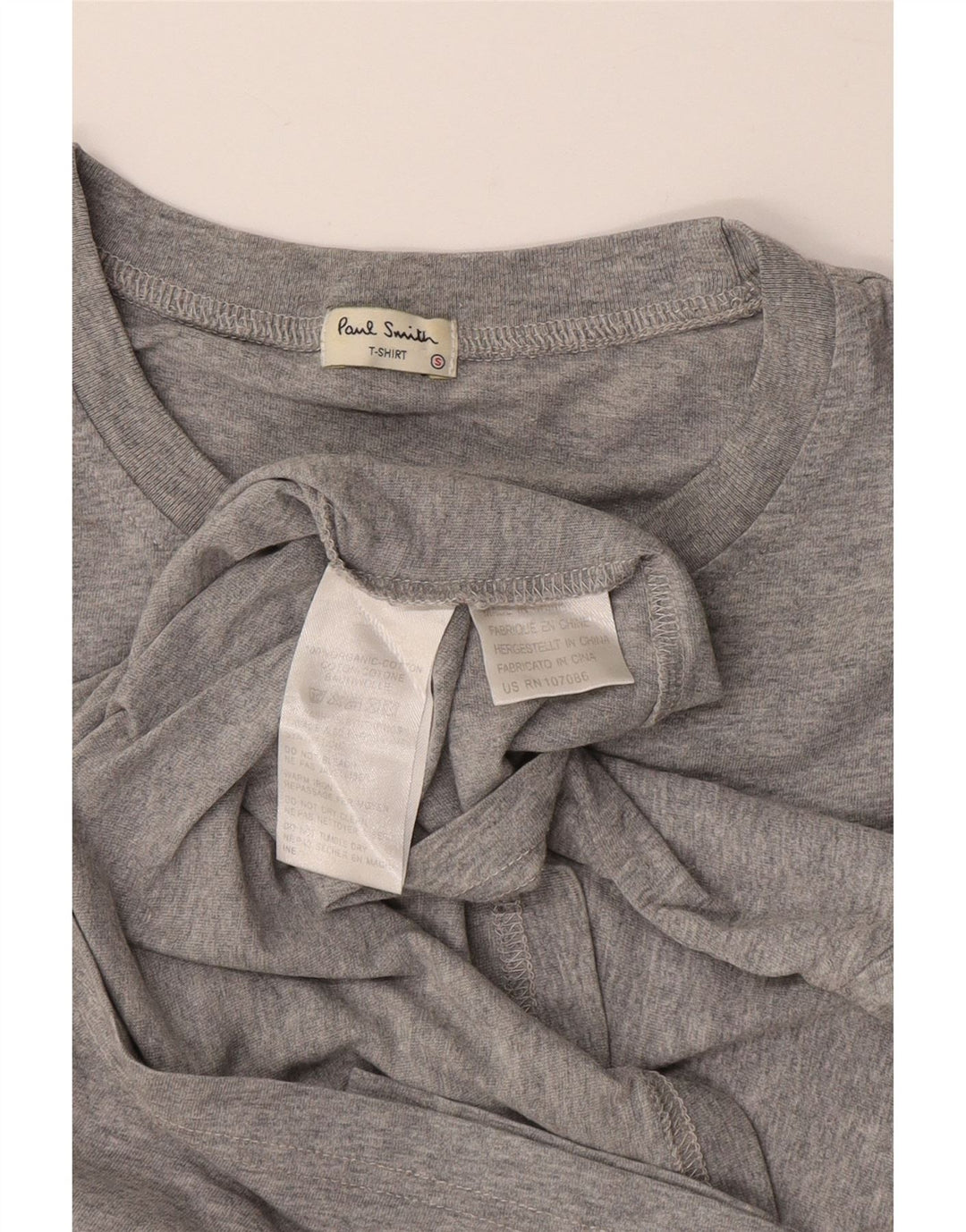 PAUL SMITH T-shirt grafica da uomo Top piccolo cotone grigio con stampa animalier