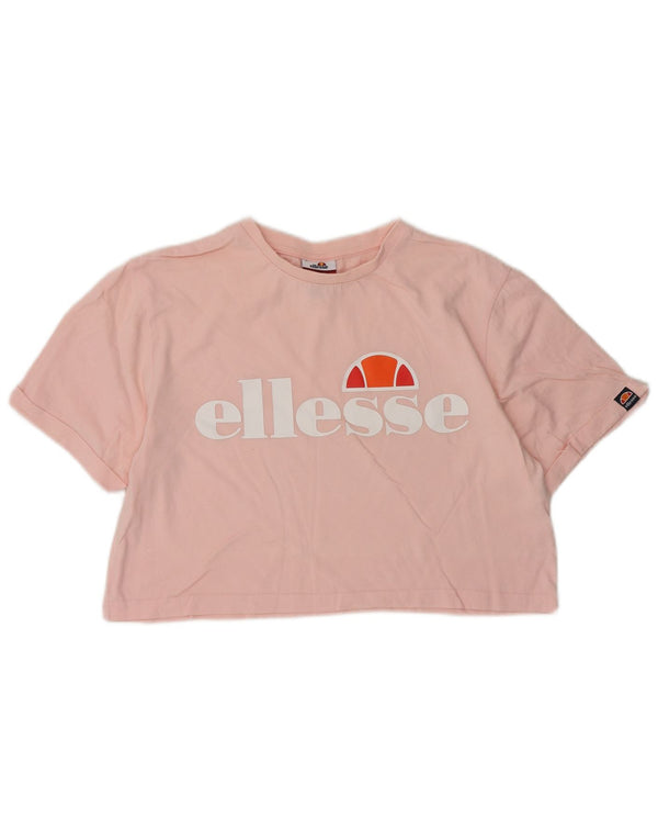 T-shirt grafica corta da donna Ellesse Top UK 10 piccola rosa
