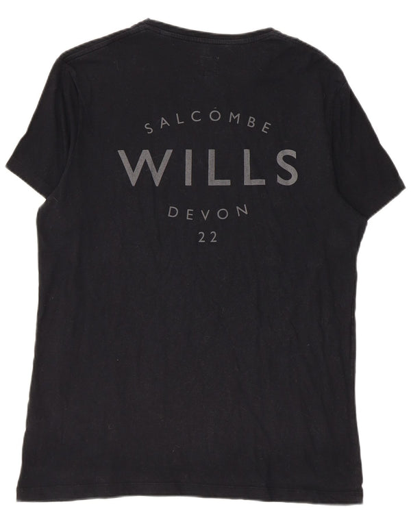 T-shirt grafica da uomo Jack Wills Top piccola in cotone nero