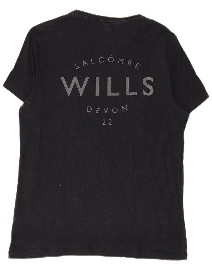 T-shirt grafica da uomo Jack Wills Top piccola in cotone nero
