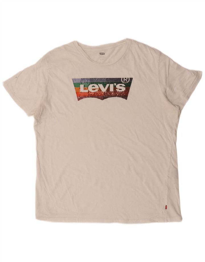 T-shirt grafica da uomo Levi's Top XL in cotone bianco