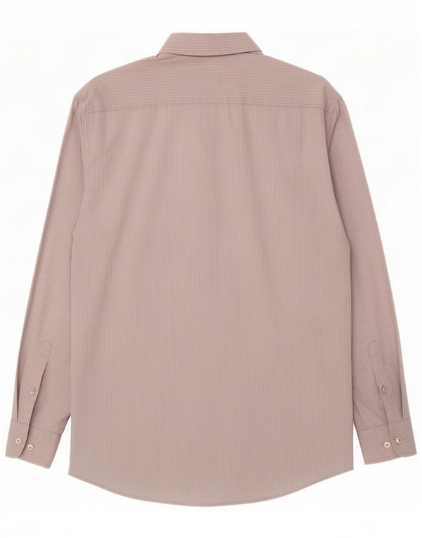 Carrera Camicia regular fit da uomo grande in cotone a righe viola