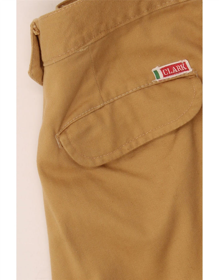 CLARK Womens Pegged Chino Shorts W26 Small Brown Cotton Vintage CLARK and Second-Hand CLARK from Messina Hembry 