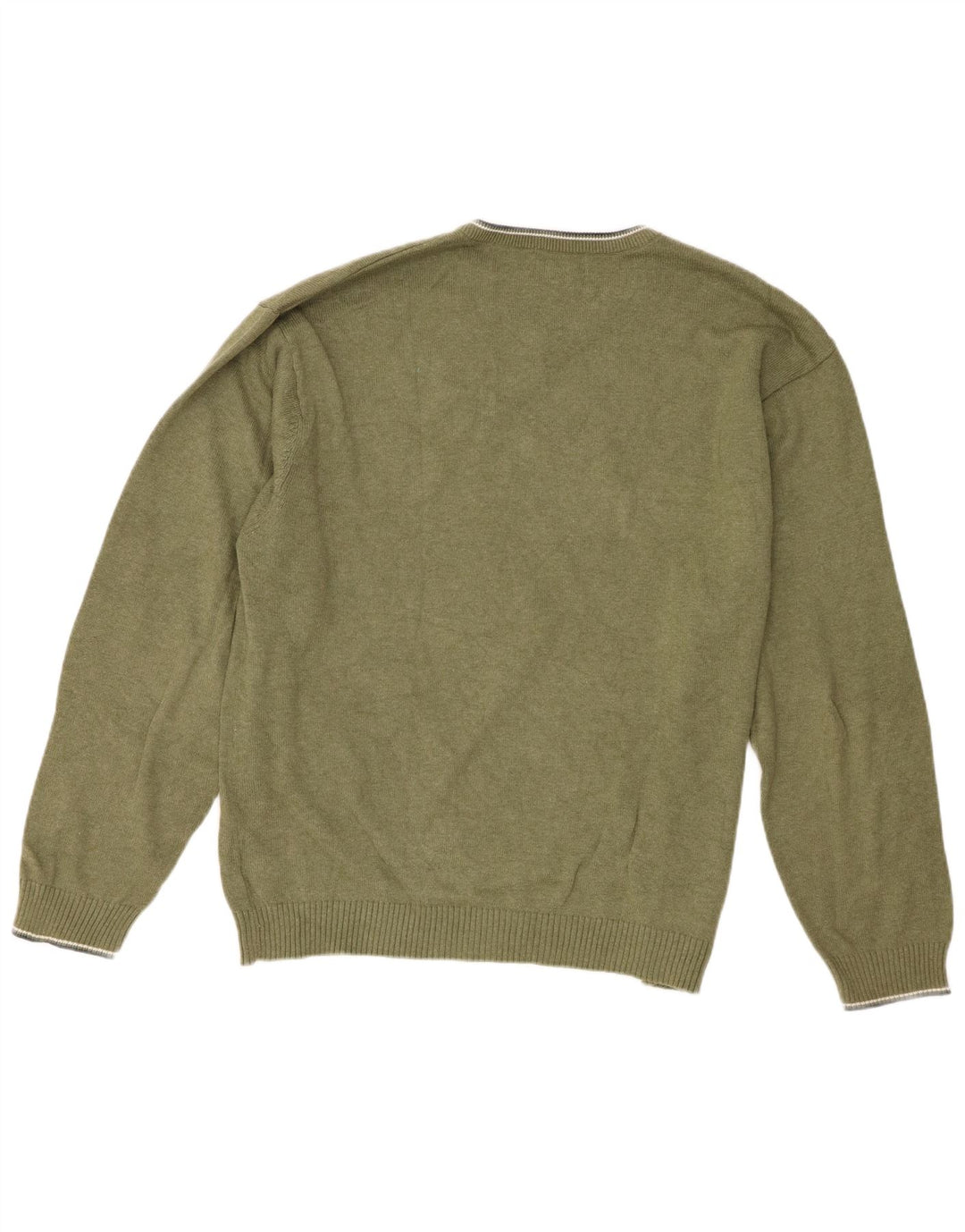 Maglione da uomo Chaps Regular Fit con scollo a V XL in cotone verde