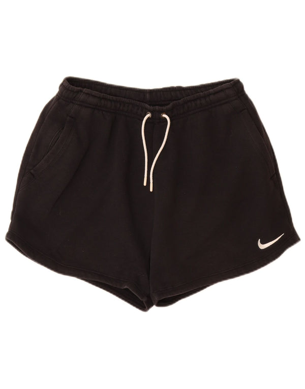 Pantaloncini sportivi NIKE da donna, vestibilità ampia, UK 12, cotone nero medio