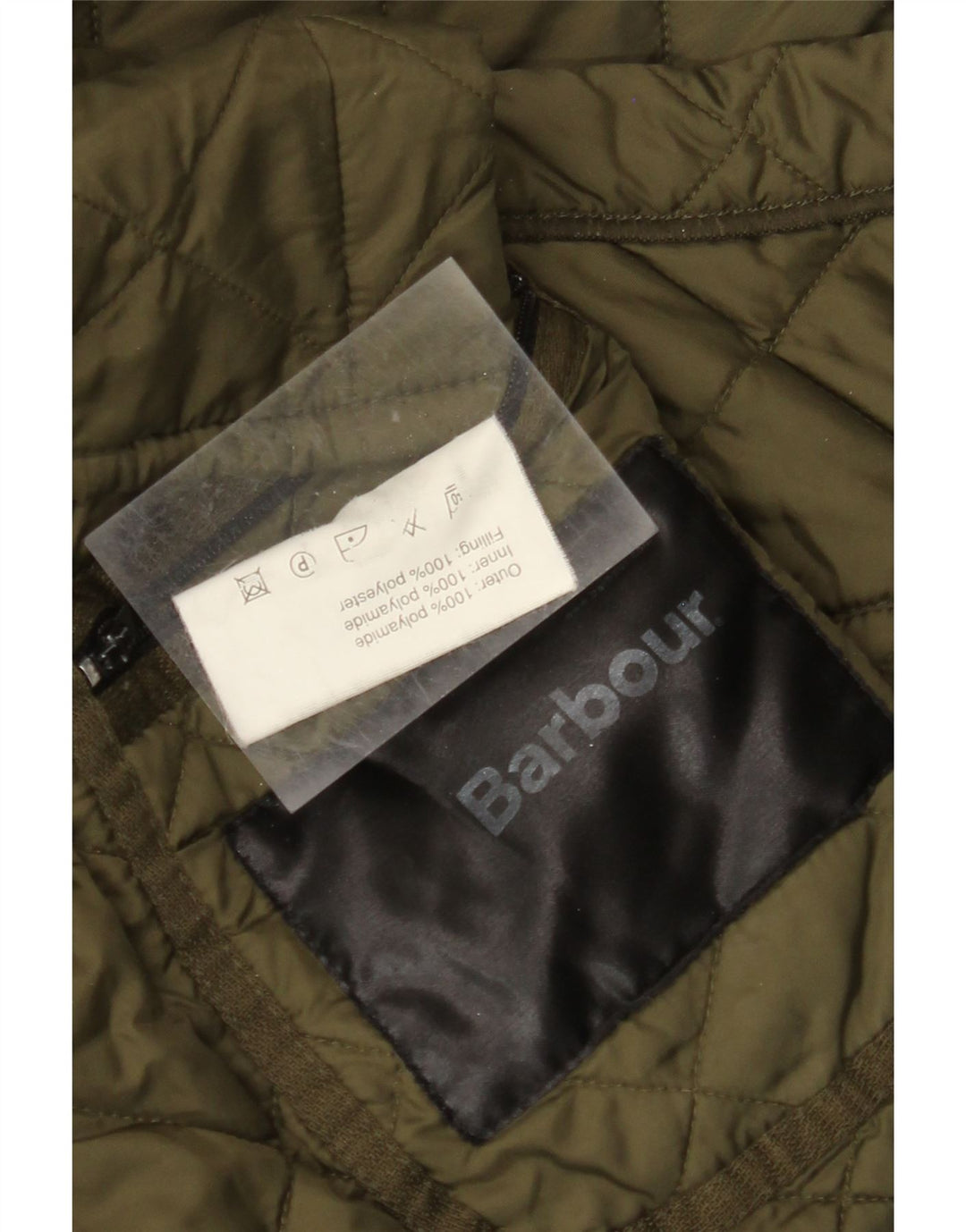 BARBOUR Giacca trapuntata da uomo UK 40 Large Khaki Poliammide