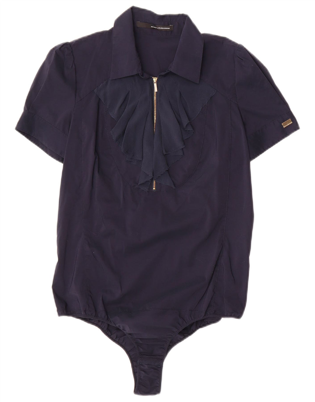 Body da donna con volant sul davanti Atos Lombardini IT 46 Large Blu Navy