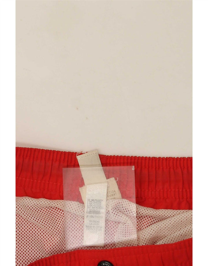 Pantaloncini da bagno con grafica da uomo Diesel in poliestere rosso medio