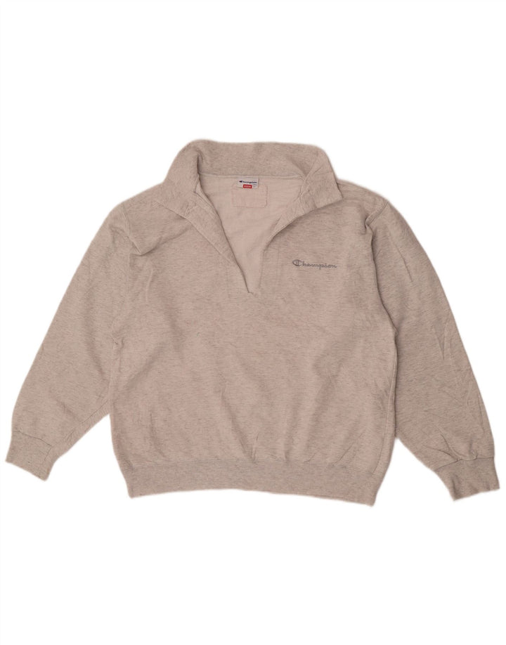 Felpa Champion da donna vestibilità ampia, maglione UK 14 grigio medio screziato