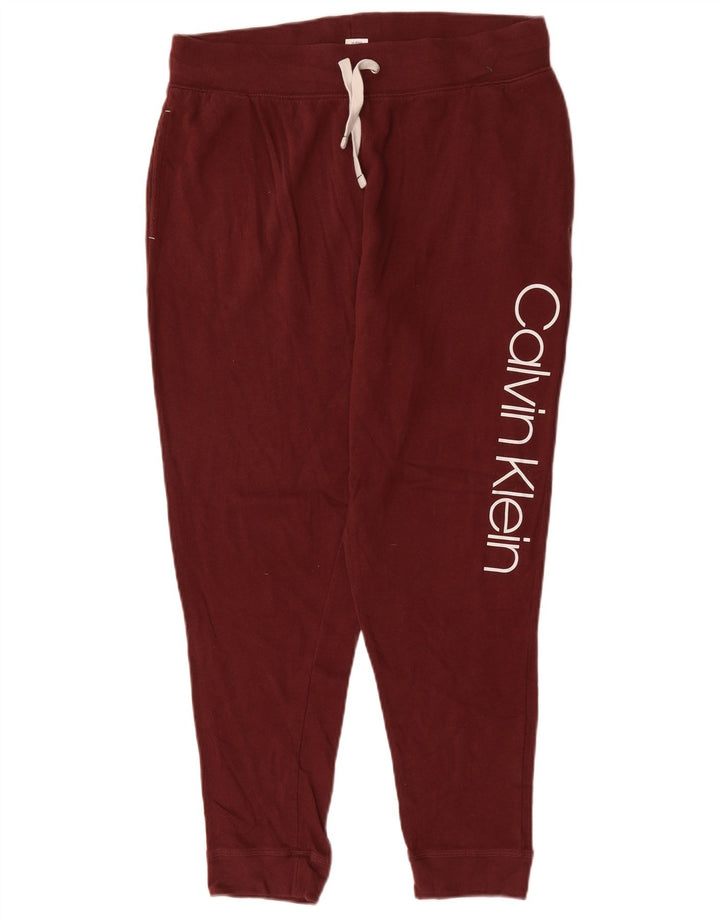 CALVIN KLEIN Pantaloni da tuta con grafica da uomo Joggers Large Bordeaux