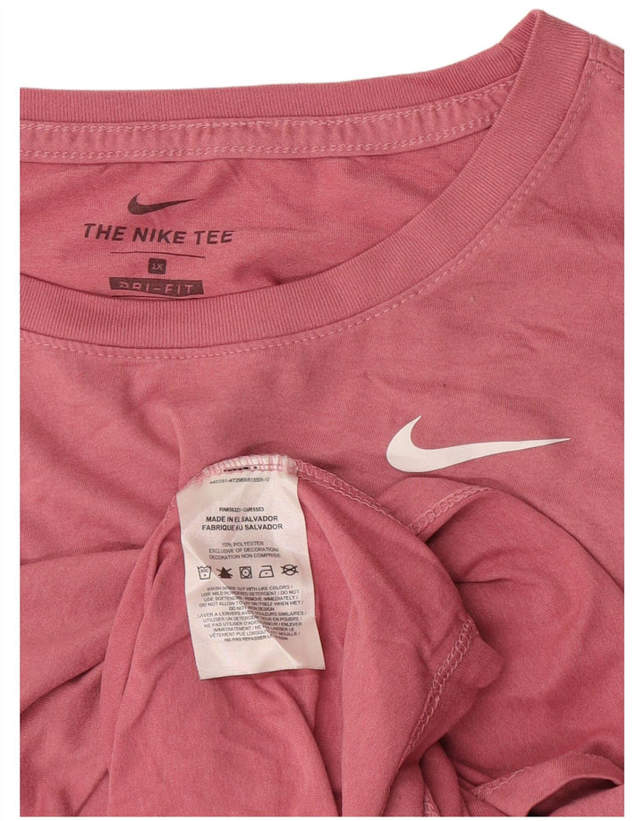 T-shirt NIKE da donna Dri Fit Top UK 18 XL poliestere rosa