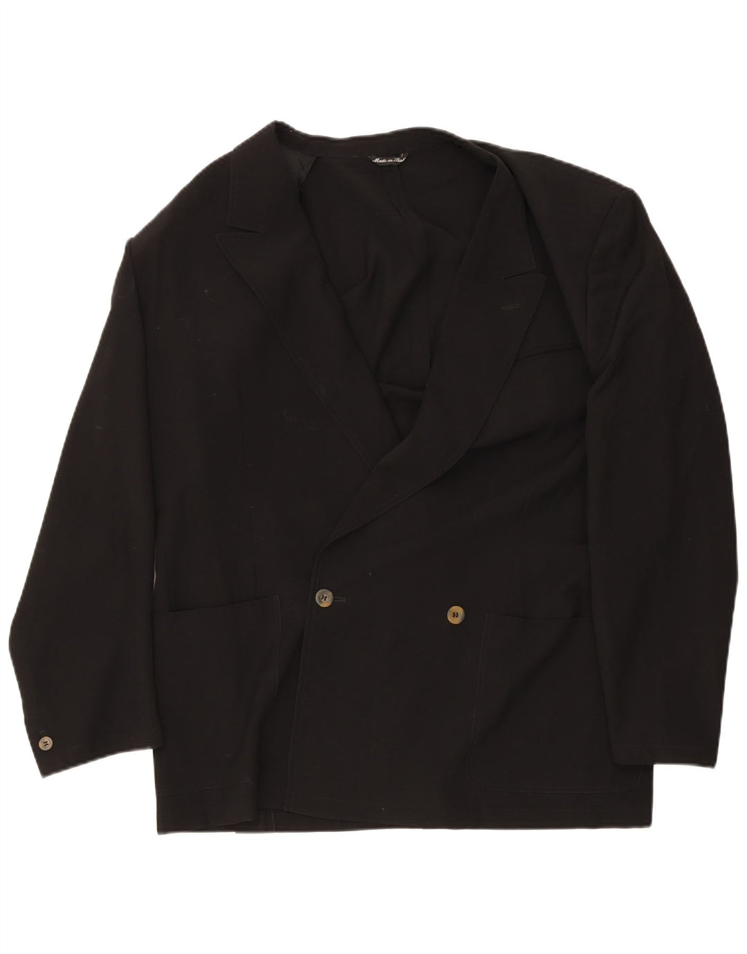 Pal Zileri Giacca Blazer Doppio Petto da Uomo IT 52 XL Lana Vergine Nera