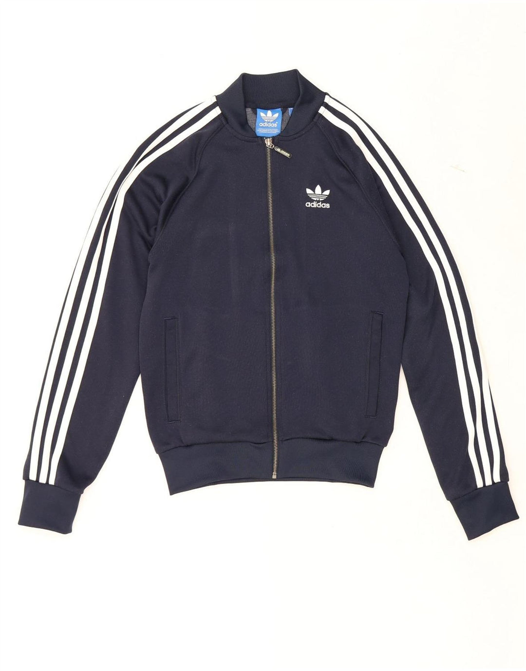 ADIDAS Mens Tracksuit Top Jacket XS Navy Blue Polyester Vintage Adidas and Second-Hand Adidas from Messina Hembry 