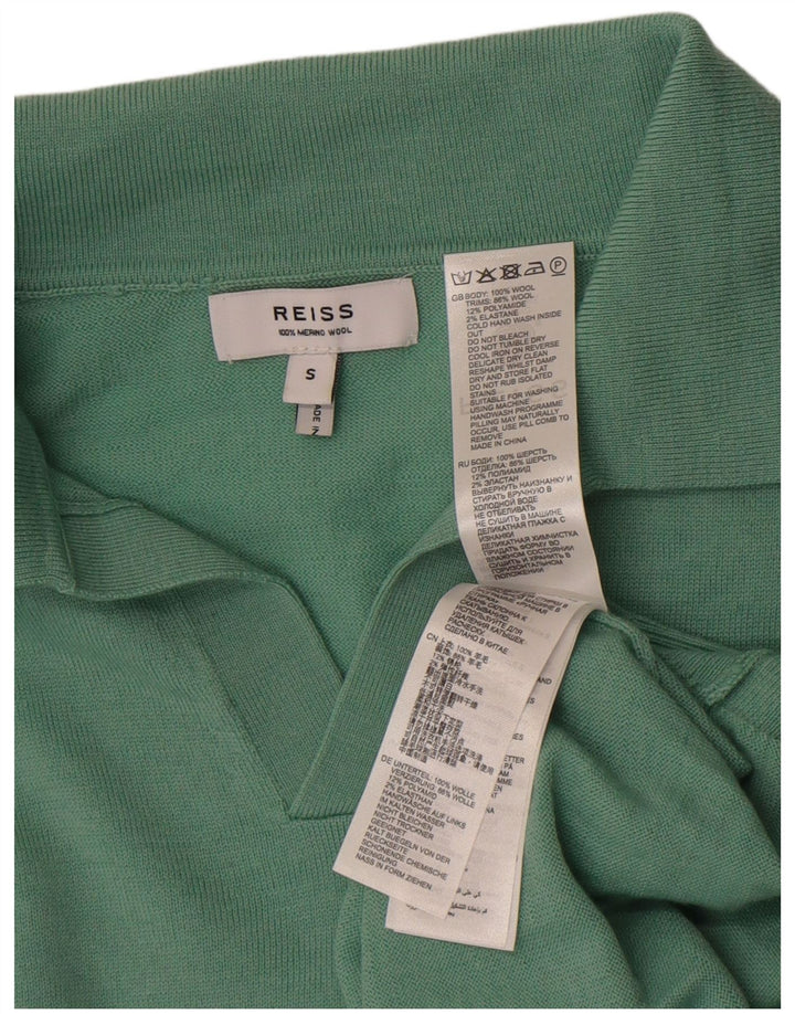 Polo Reiss da uomo a manica corta piccola in lana verde