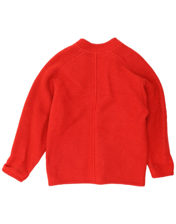 Maglione cardigan oversize da donna Geiger UK 18 XL rosso lana vergine