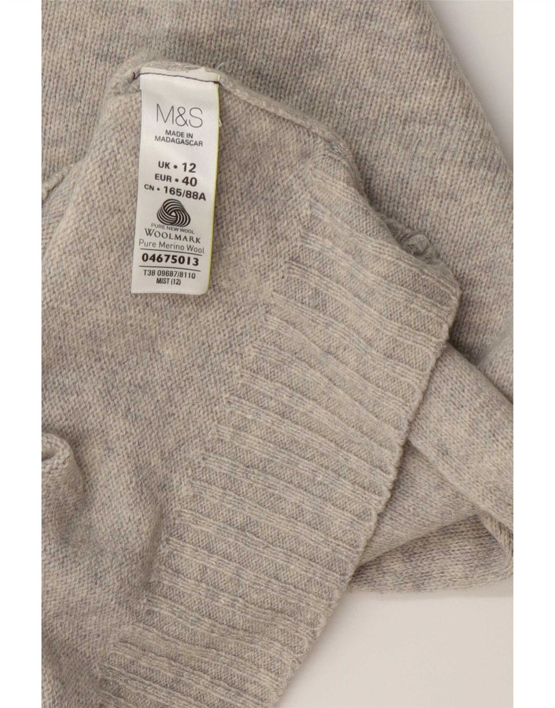 Maglione maglione con scollo a barca da donna Marks & Spencer UK 12 Blu medio screziato