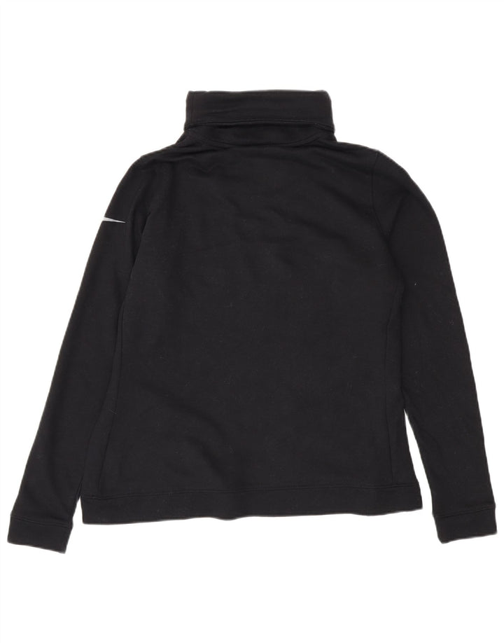 Felpa grafica Nike Dri Fit da donna UK 14 Medium Nero Poliestere