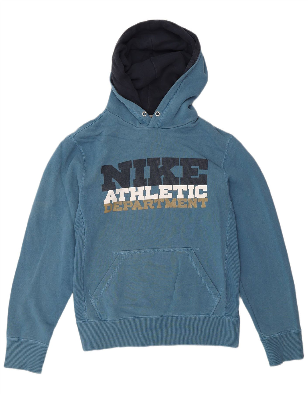 Felpa con cappuccio grafica da uomo NIKE piccola in cotone blu