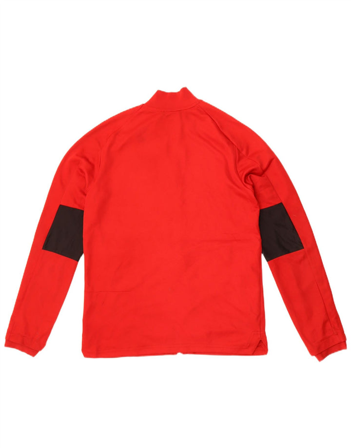 Giacca da tuta da ragazzo Adidas 13-14 anni in poliestere color block rosso