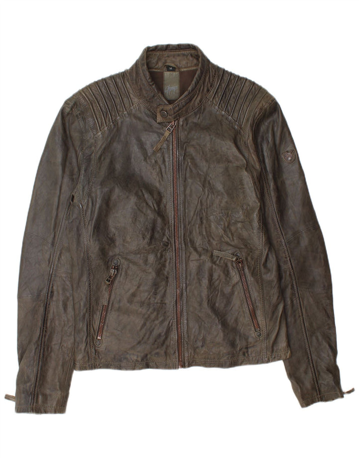 Giacca da pilota in pelle da uomo Gipsy UK 38 Marrone medio