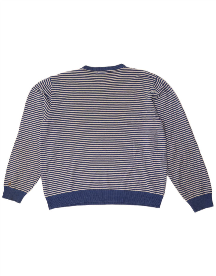 Maglione maglione girocollo da uomo Marks & Spencer blu Harbour XL a righe blu