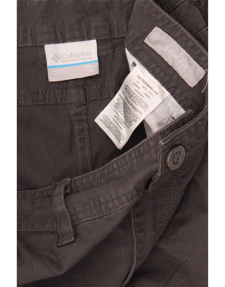 Pantaloncini chino slim fit da uomo Columbia W30 cotone grigio medio