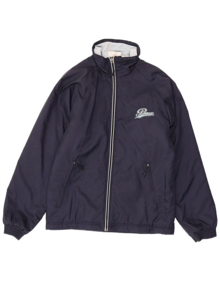 Giacca da ginnastica da uomo Puma Small in nylon blu navy