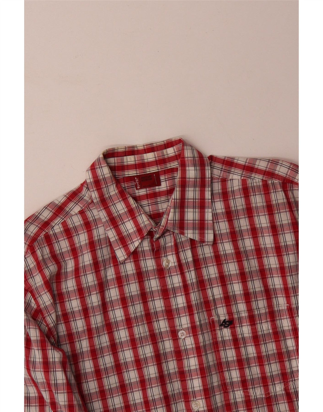 LEVI'S Camicia da uomo in cotone a quadri rossi medi