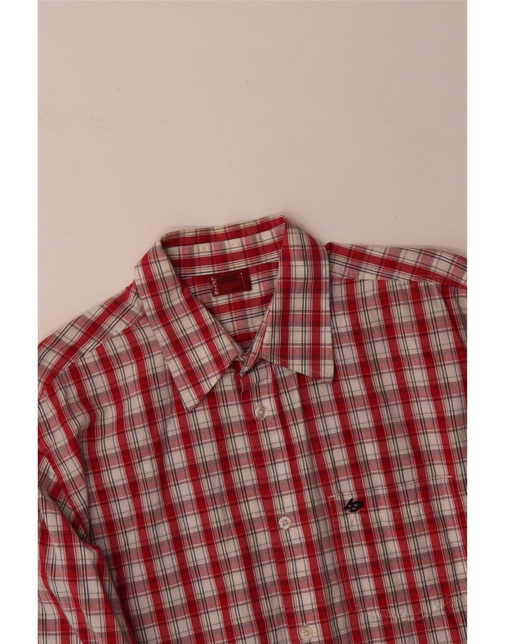 LEVI'S Camicia da uomo in cotone a quadri rossi medi