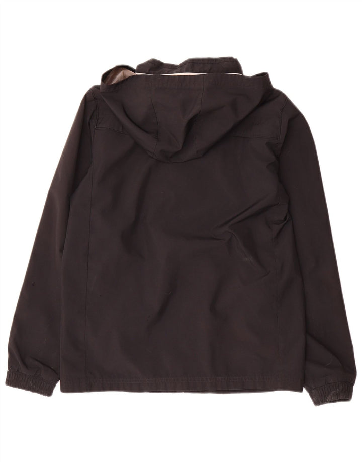 Giacca antipioggia con cappuccio Adidas da ragazzo 11-12 anni in poliestere nero