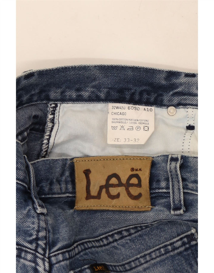 Jeans dritti Chicago da uomo LEE W33 L32 in cotone blu