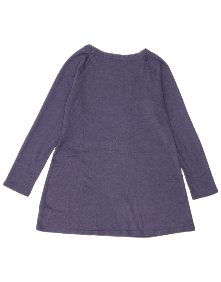 Top tunica a maniche lunghe da donna Marks & Spencer UK 10 Small Blu Navy