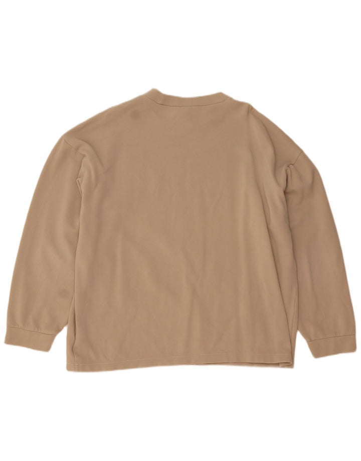 Top Adidas da uomo a maniche lunghe XL in cotone beige