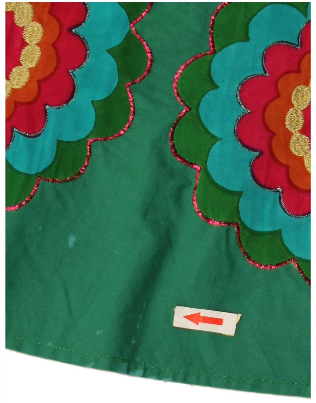 DESIGUAL Gonna a trapezio da donna EU 38 Media W28 Verde floreale