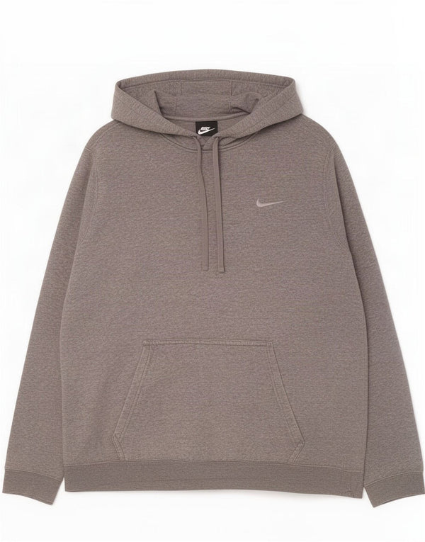 Felpa con cappuccio da uomo Nike Large in cotone chiazzato grigio