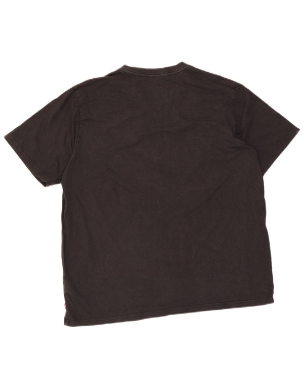 Levi's T-shirt grafica da uomo con vestibilità rilassata, grande, in cotone nero