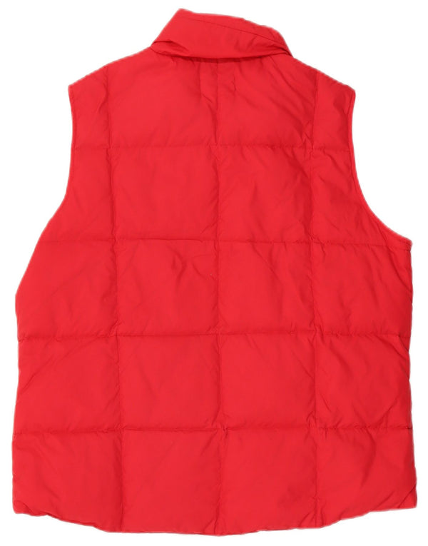 Gilet imbottito da donna Lands End UK 16 grande nylon rosso
