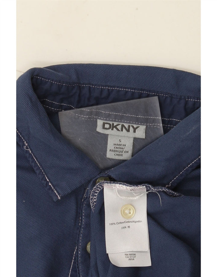 Polo da uomo Dkny piccola in cotone blu navy