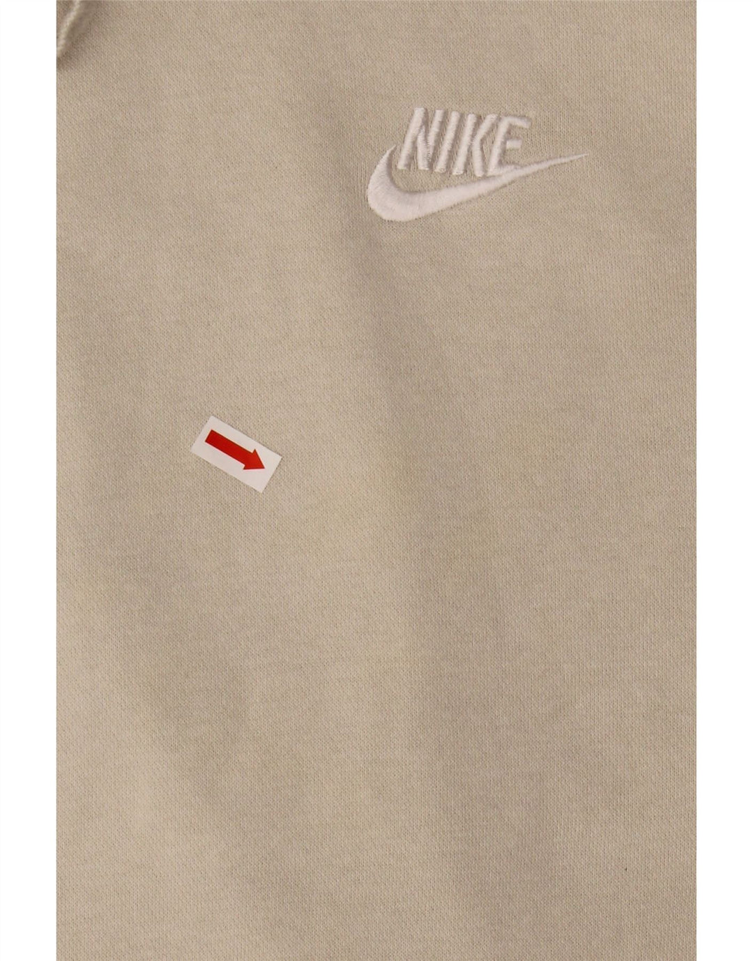Felpa con cappuccio da uomo Nike Small in cotone beige