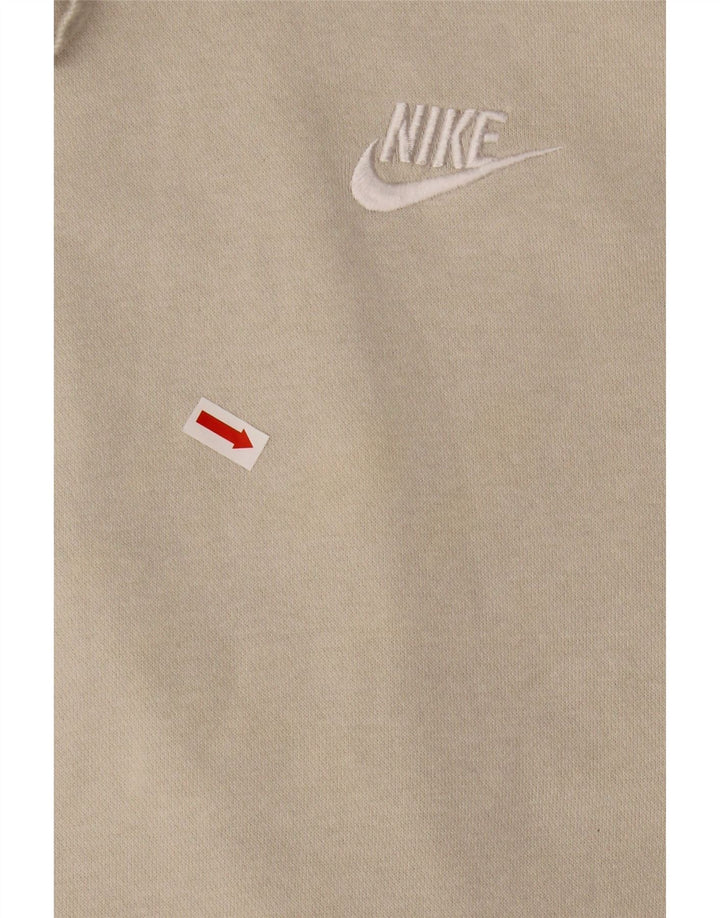 Felpa con cappuccio da uomo Nike Small in cotone beige
