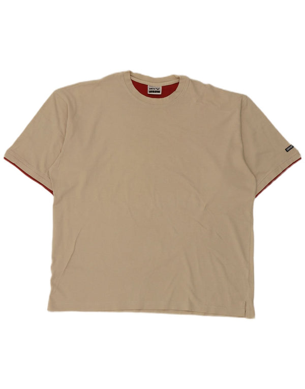 Arena T-shirt da donna Top UK 16 grande in cotone beige