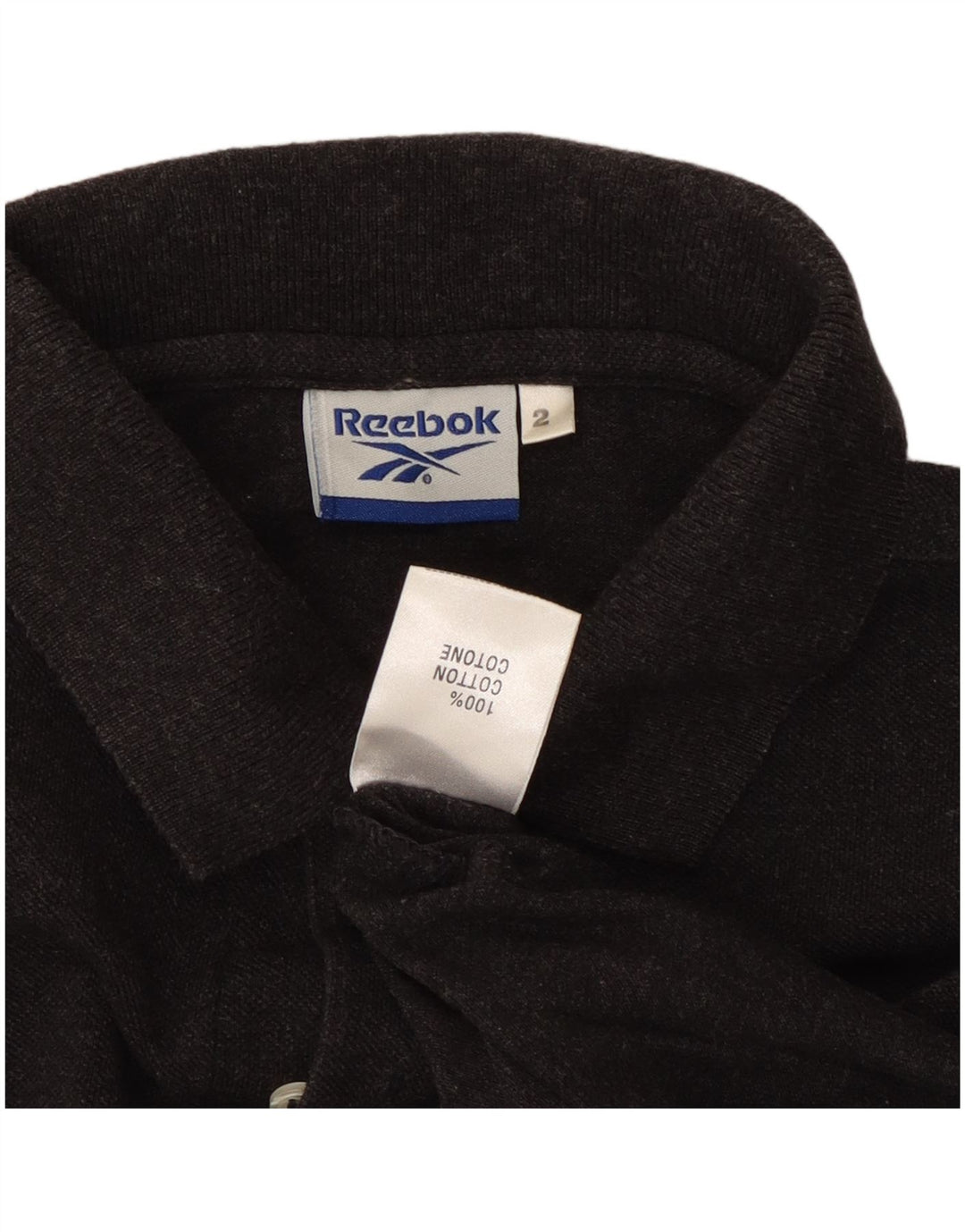 Polo REEBOK da uomo in cotone grigio medio