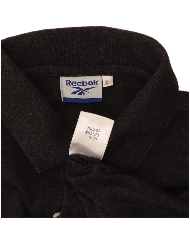 Polo REEBOK da uomo in cotone grigio medio