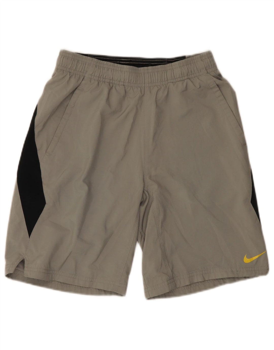 Pantaloncini sportivi NIKE da bambino 10-11 anni, grigio medio, color block sportivo